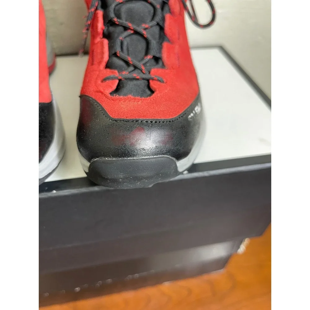 Salewa MT Trainer 2 Mid Powertex Flame Red Black Hiking Boots Lace Up Kids 2 US